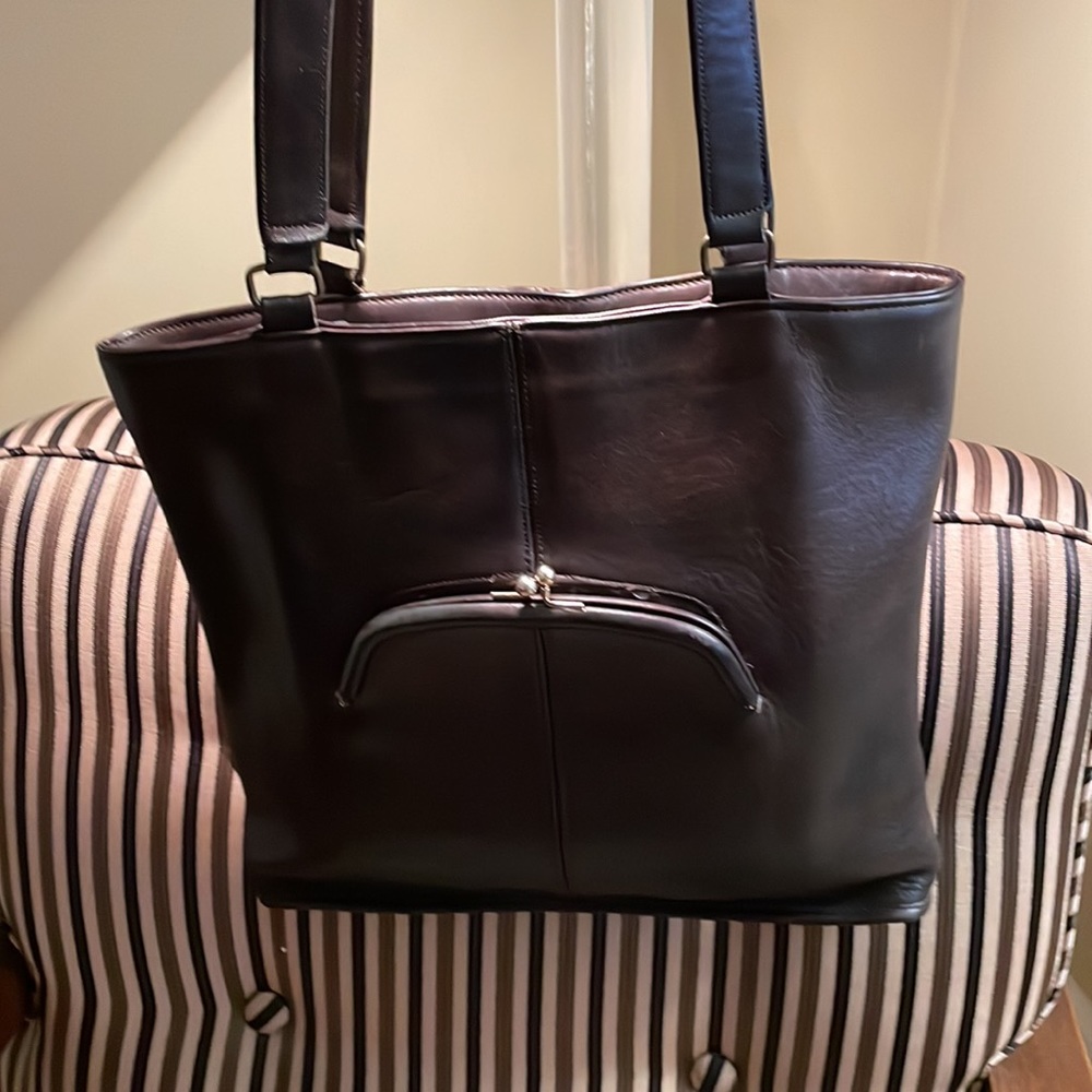 Vintage Coach Kisslock Skinny Tote GLUE IN REGISTRATION 9546 9450 9545 MOCHA - Picture 3 of 16